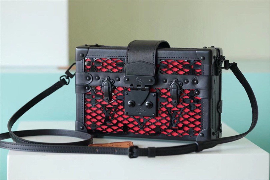 Louis Vuitton Petite Malle Monogram Black For Women, Women’s Handbags, Shoulder And Crossbody Bags 7.9in/20cm LV M20353