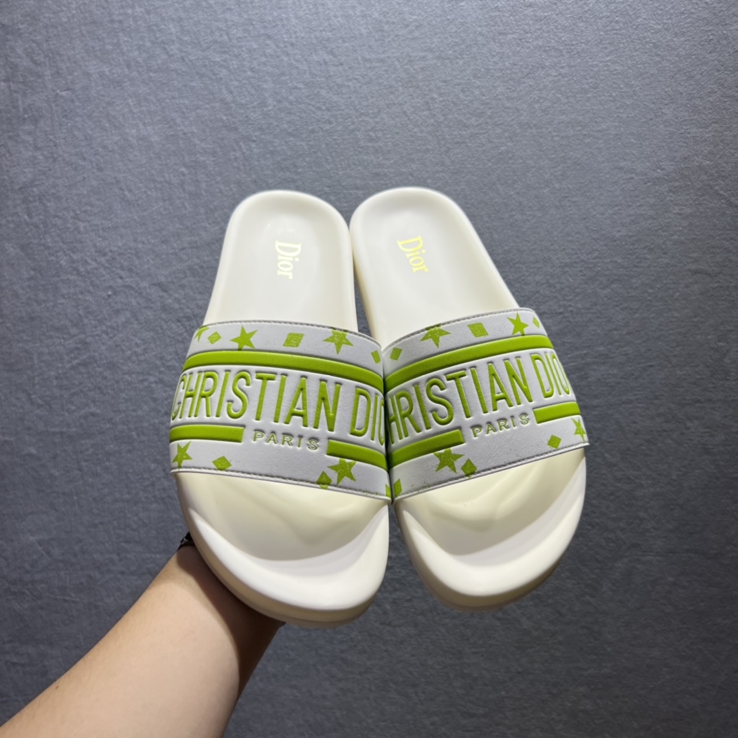 Christian Dior Dway Slide White/Orange For Men CD