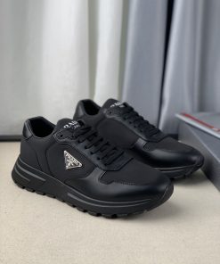 Prada Prax 01 Re-Nylon And Brushed Sneakers Black For Men 1.8in/45mm Prada 2EE369_3LF5_F0632_F_G000