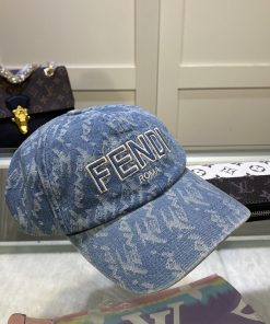 Fendi Baseball Cap Blue Fendi Cap