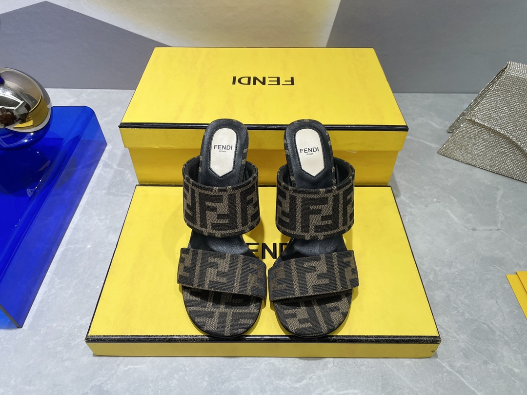 Fendi First Brown High-Heeled Sandals For Women