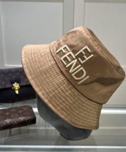 Fendi Denim Bucket Hat Brown Fendi Hat