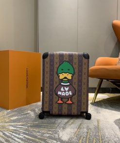 Louis Vuitton Horizon 55 Monogram Stripes Brown Canvas By Nigo x Virgil Abloh For Men, Men’s Luggage 21.6in/55cm LV M20481
