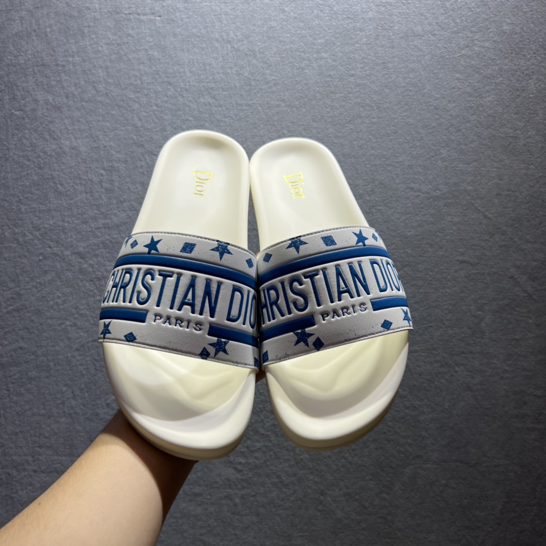 Christian Dior Dway Slide White/Blue For Men CD