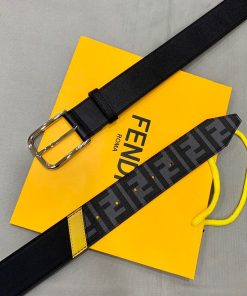 Fendi Belt Black FF Women Belt 7C0400A9XSF0R2A