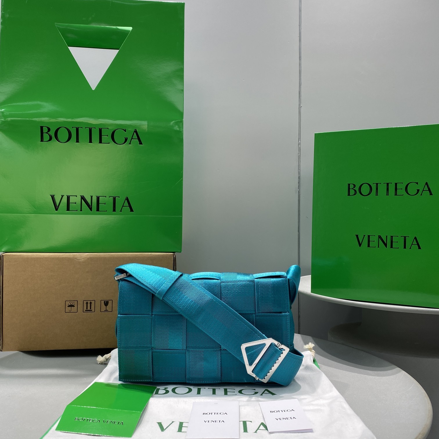 Bottega Veneta Webbing Blue, For Men, Men’s Bags 9.8in/25cm 680513V1G214634