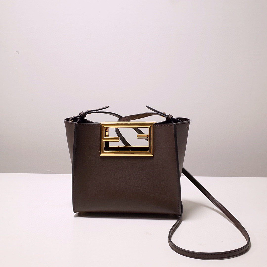 Fendi Way Small Dark Grey Bag For Woman 17.5cm/7in