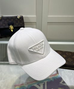 Prada Drill Baseball Cap White Prada Cap