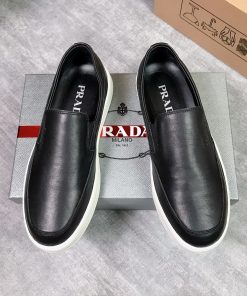 Prada Slip-On Sneakers Black For Men 1in/25mm Prada