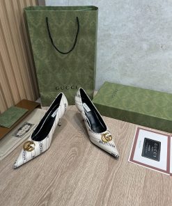 Gucci Balenciaga The Hacker Project Square Knife Pump White For Women GG
