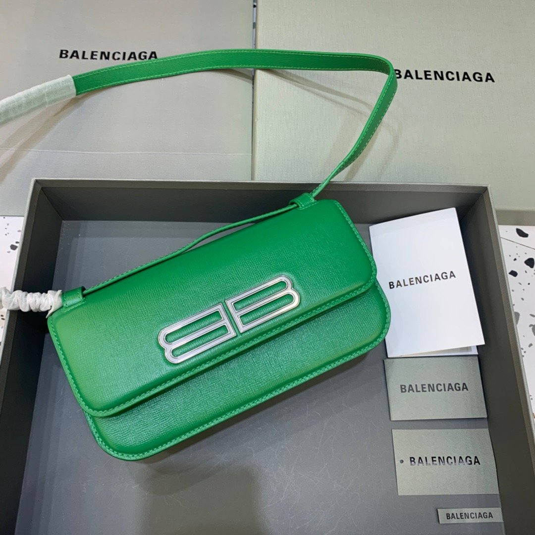 BALENCIAGA Gossip Small Shoulder Bag Green, For Women, Women’s Bags 9.1in/23cm