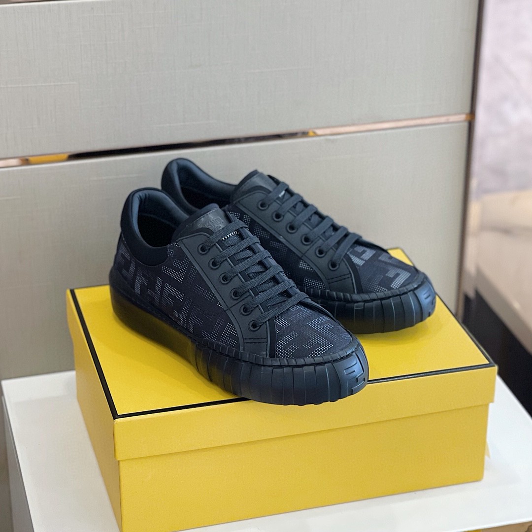 Fendi Force Low Tops Sneakers Dark Blue For Men 7E1520AD76F1FGT