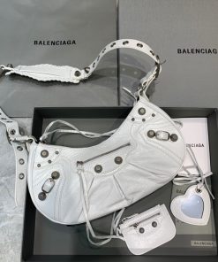 BALENCIAGA Le Cagole XS Shoulder Bag In White, For Women, Women’s Bags 13in/33cm