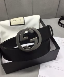Gucci Belt With Interlocking G Buckle Black For Women, Women Belt