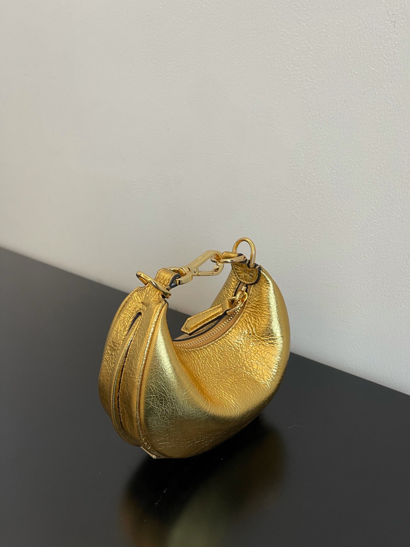 Fendi Nano Fendigraphy Gold For Women, Women’s HandBags 6.7in/17cm FF 7AS089