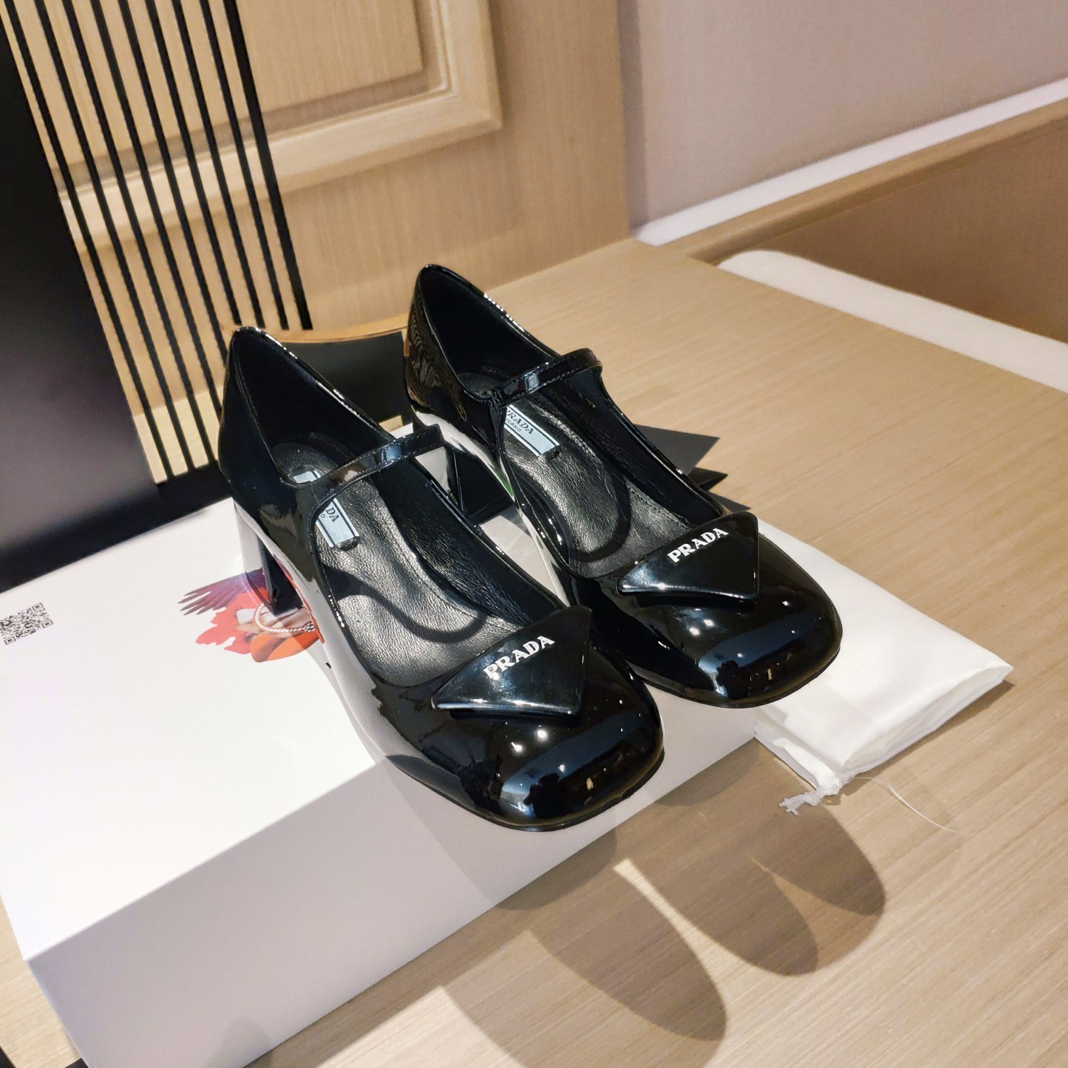 Prada Patent Pumps Black For Women 1.8in/45mm Prada 1I768M_069_F0002_F_045