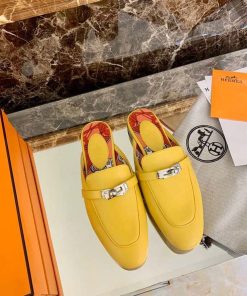 Hermes Oz Mule Yellow For Women, Women’s Shoes