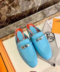 Hermes Oz Mule Blue For Women, Women’s Shoes