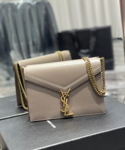 Yves Saint Laurent Cassandra Medium Chain Bag In Grain De Poudre Embossed For Women 8.6in/22cm YSL