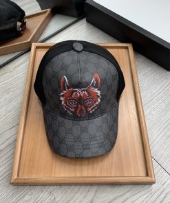 GUCCI Canvas Baseball Cap Black