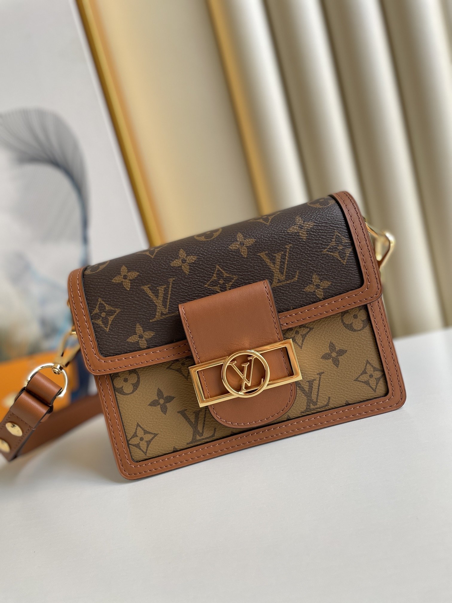 Louis Vuitton Mini Dauphine Monogram And Monogram Reverse Canvas By Nicolas Ghesquière For Spring-Summer, For Women Women’s Handbags, Shoulder Bags 20cm LV M45959