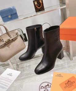 Hermes Ankle Boot Black For Women, Women’s Shoes
