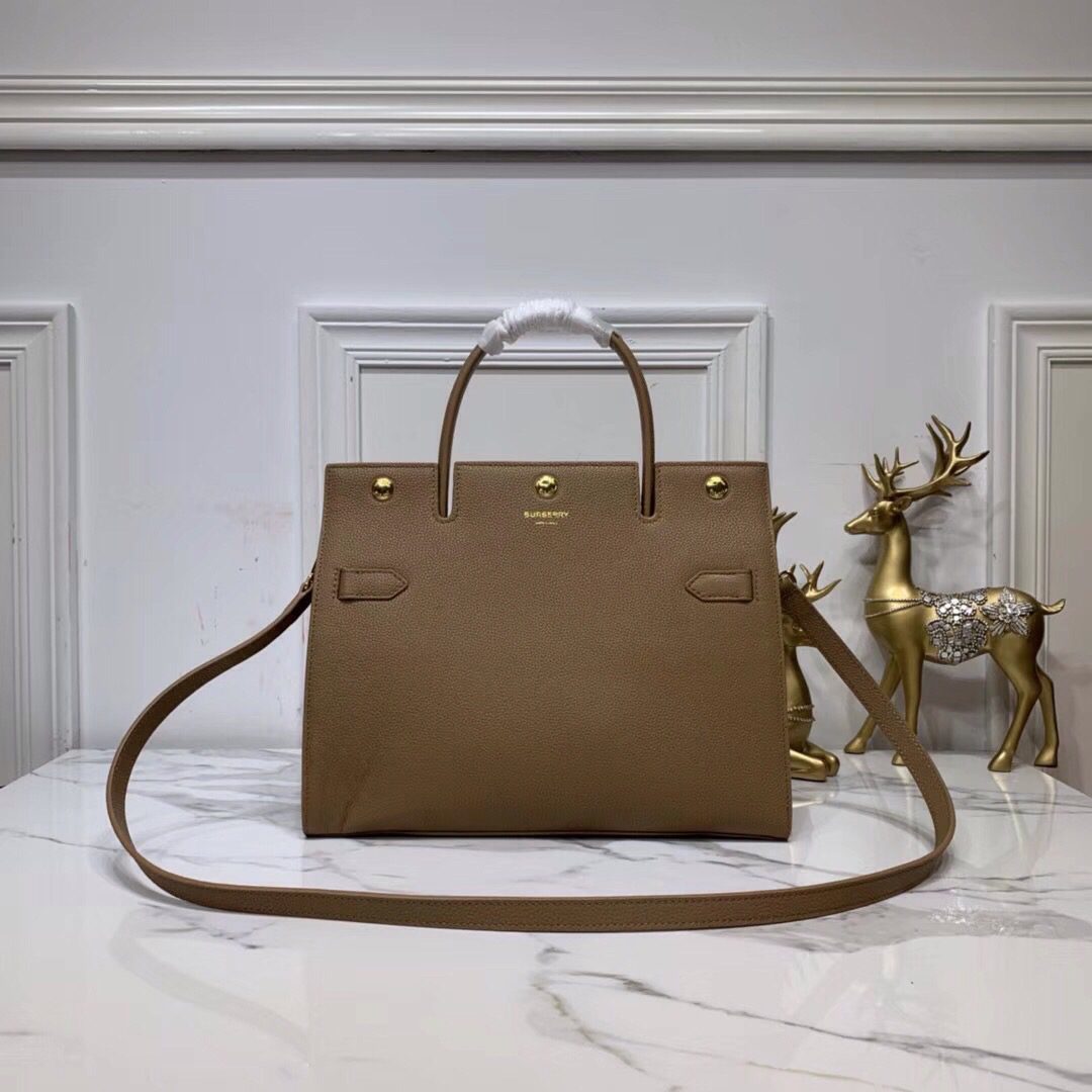 Burberry Small Title Bag With Pocket Detail Brown For Women, Women’s Bags 11.8in/30cm