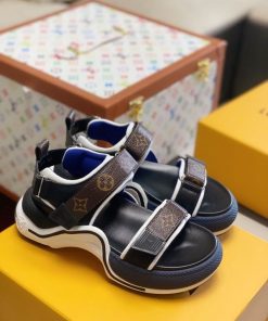 Louis Vuitton LV Archlight Flat Sandal Satin Black/Brown For Women LV