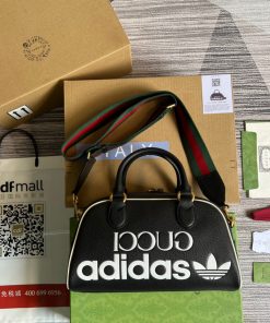 Gucci x Adidas Mini Duffle Bag Black For Women, Women’s Bags 12.4in/32cm Gucci 702397 U3ZCT 8726