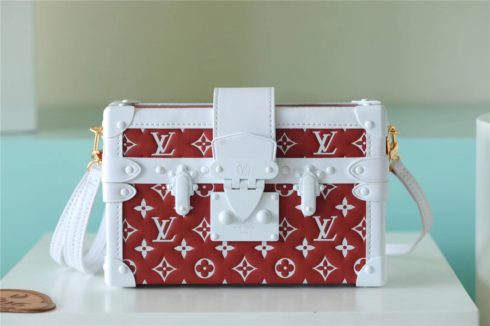 Louis Vuitton Petite Malle Monogram Embossed Puffy Terracotta Brown For Women, Women’s Handbags, Shoulder And Crossbody Bags 7.9in/20cm LV M20764