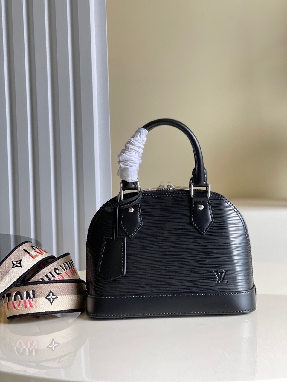 Louis Vuitton Alma BB Monogram Blossoms Black For Women, Women’s Handbags, Shoulder And Crossbody Bags 9.3in/23.5cm LV M59217