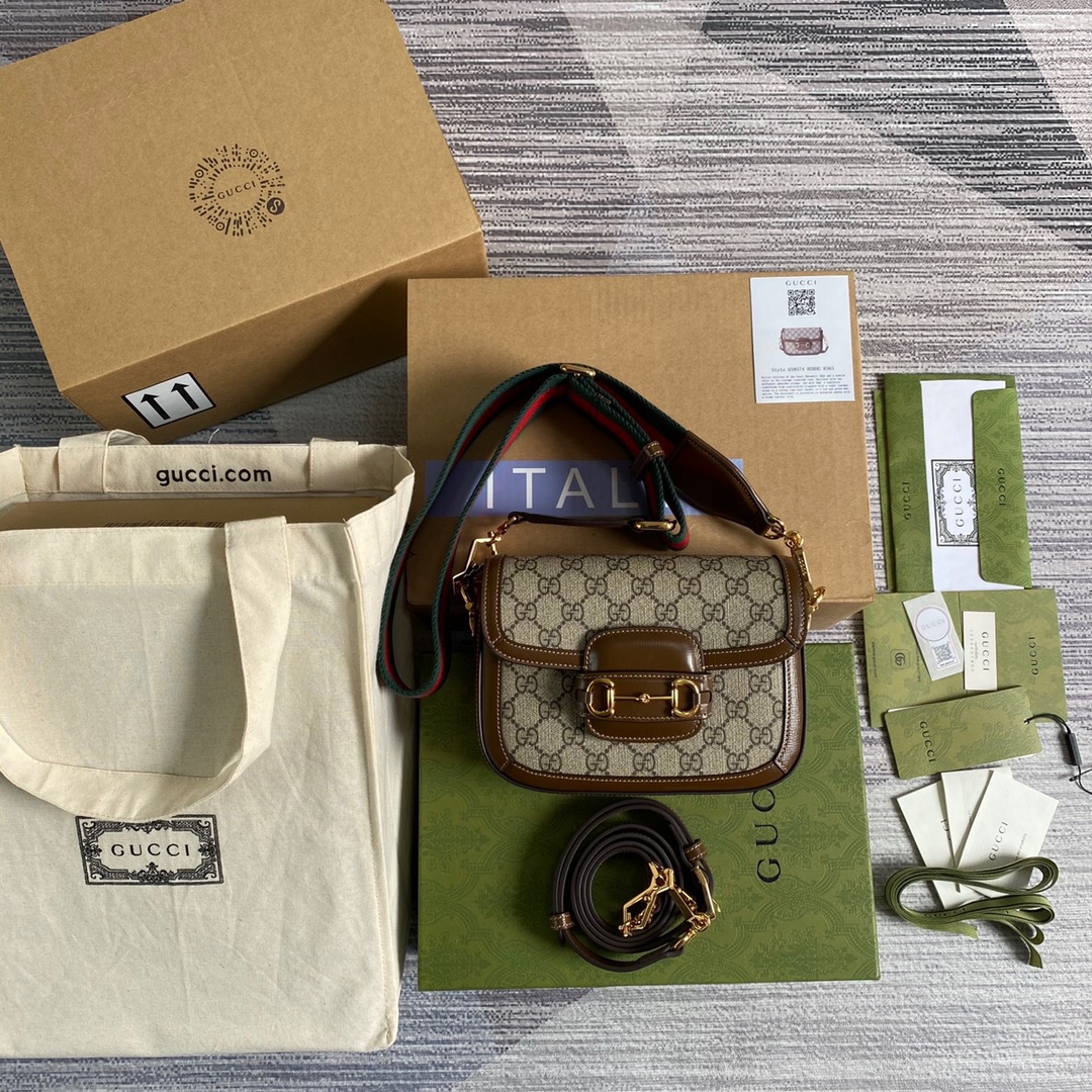 Gucci Horsebit 1955 Gucci Mini Bag Beige For Women, Women’s Bags 8in/21cm GG