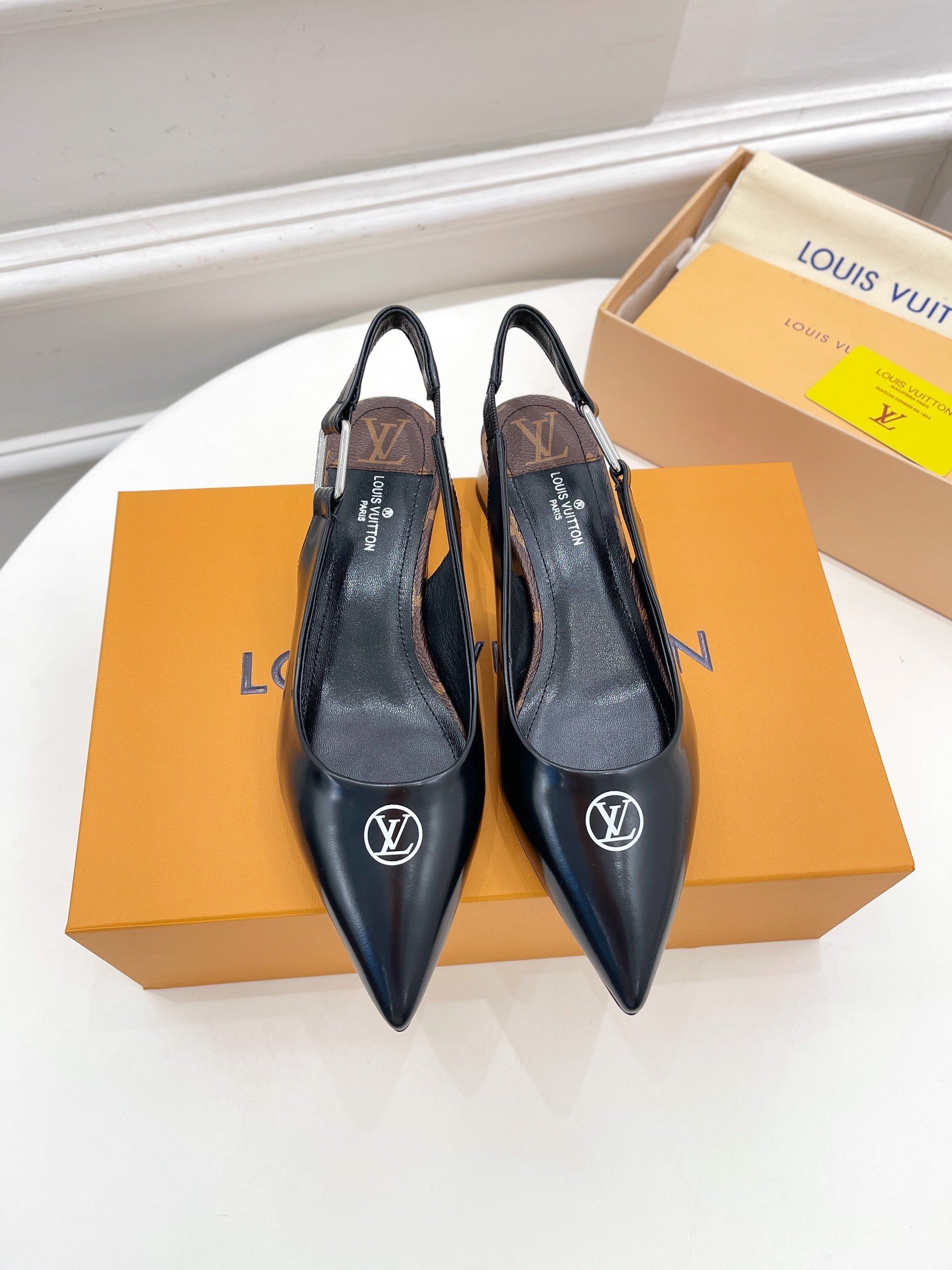Louis Vuitton Magnetic Slingback Pump Black For Women LV 1A9O7U
