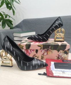 Dolce & Gabbana Patent Pumps With 3.5 Heel Black For Women DG Shoes