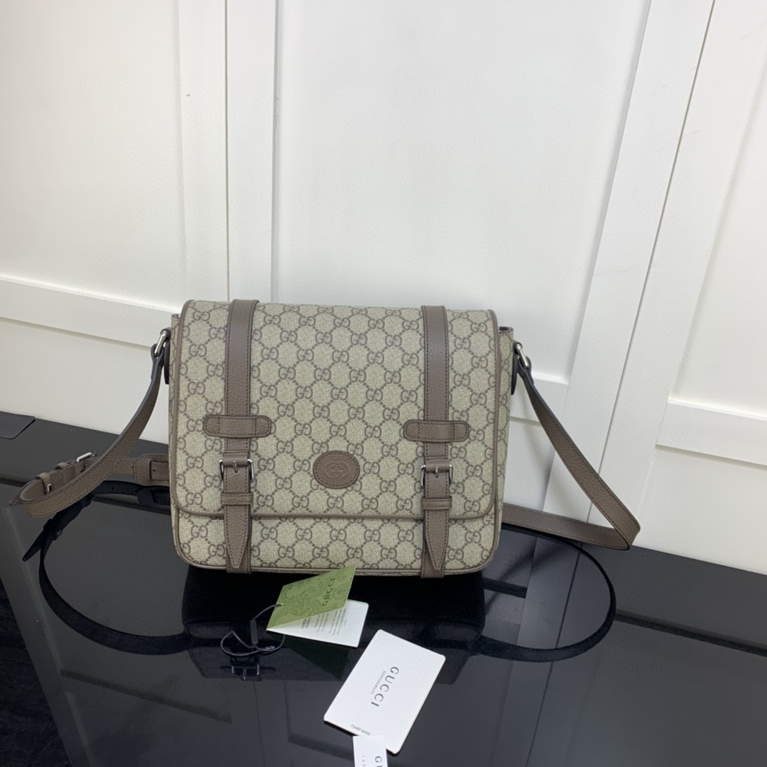 Gucci Messenger Bag Black For Men 28cm Gucci ‎658542 K9GSN 8358