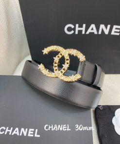 Chanel Belt With Double C Buckle Black Women Belt