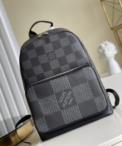 Louis Vuitton Campus Backpack Damier Graphite 3D Canvas Grey For Men, Men’s Bags 39cm LV N50009