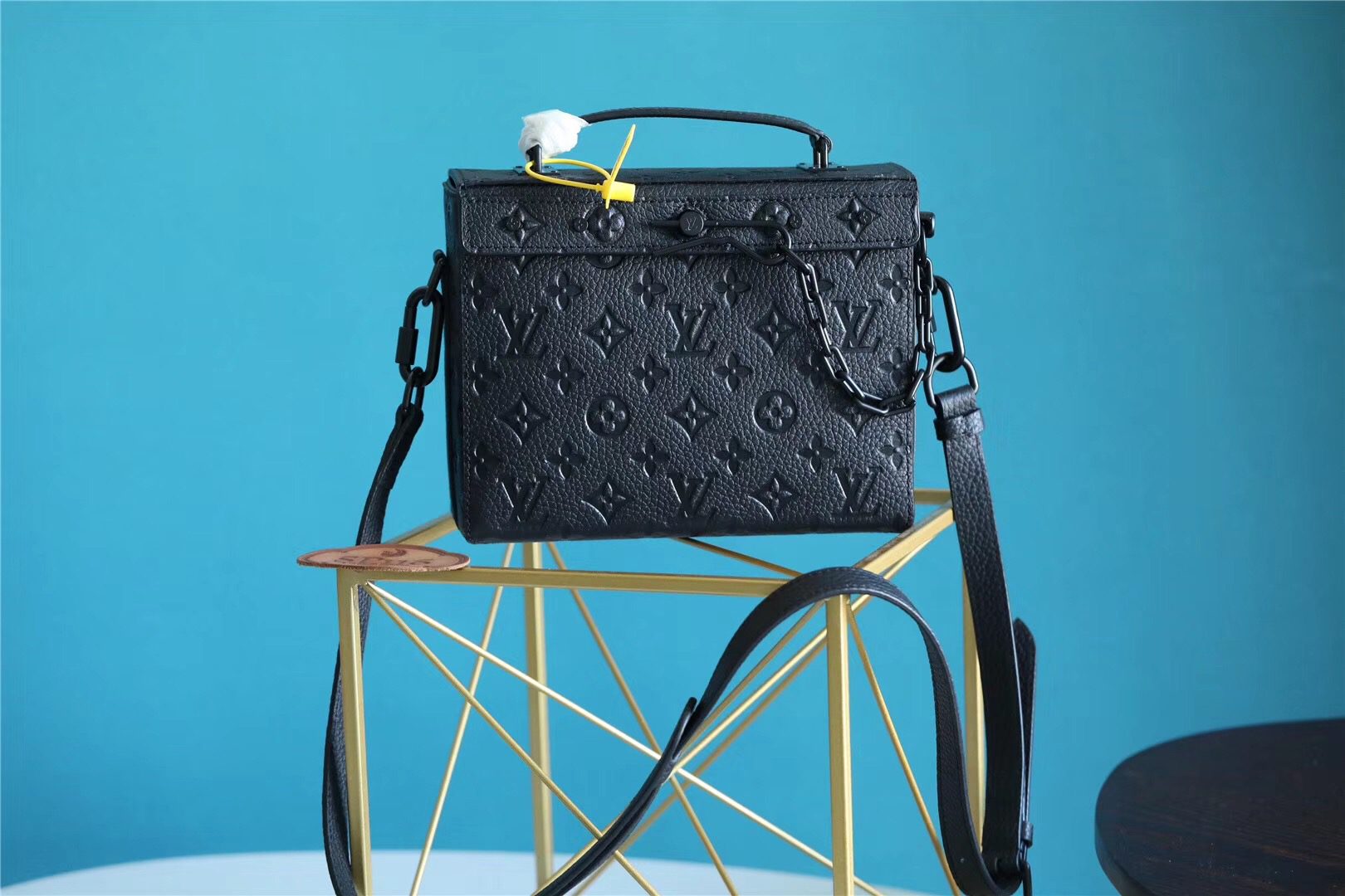 Louis Vuitton Mini Soft Trunk Box Taurillon Black For Men, Men’s Bags, Shoulder And Crossbody Bags 9.1in/23cm LV M61117
