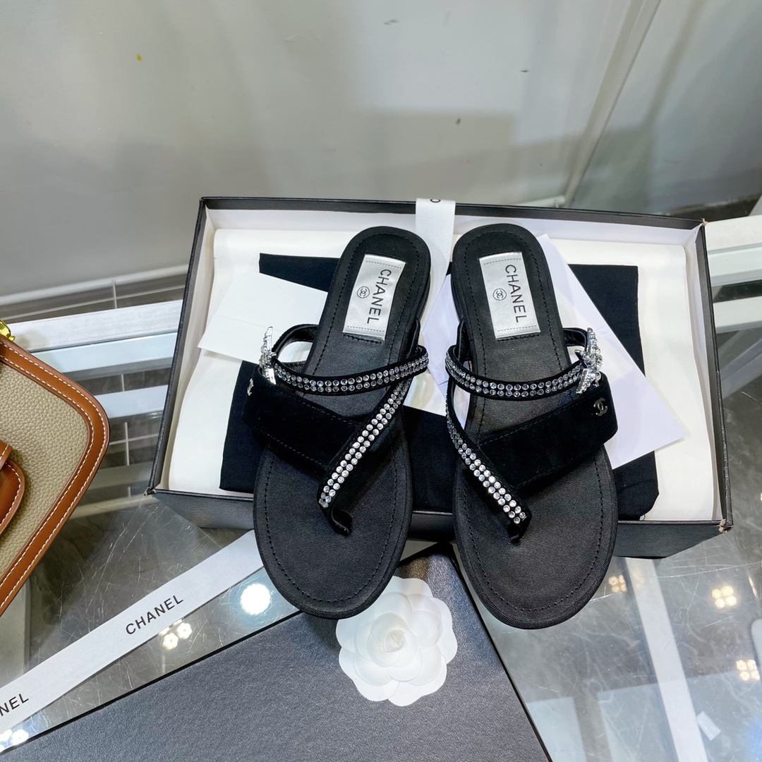Chanel Sandals Black For Women, Women’s Shoes