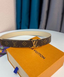 Louis Vuitton LV Initiales Reversible Belt Monogram Canvas, LV Women Belt