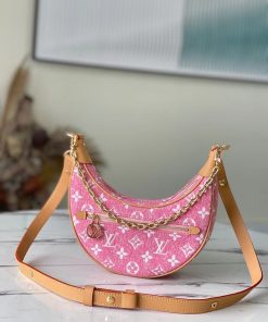 Louis Vuitton Loop Since 1854 Jacquard Pink By Nicolas Ghesquière For Cruise Show, Women’s Handbags 9.1in/23cm LV M81166