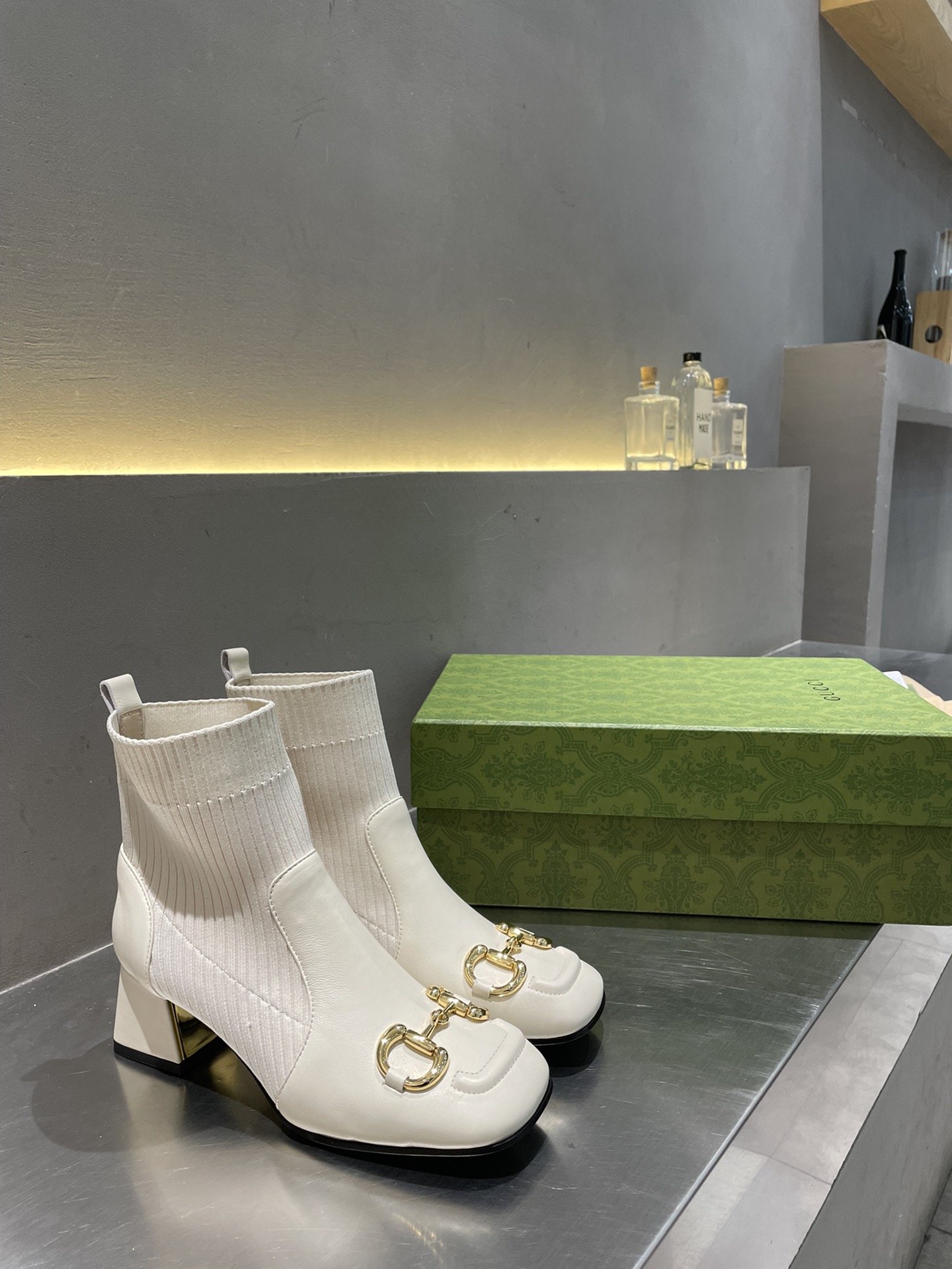 Gucci Women’s Horsebit Boot White For Women GG