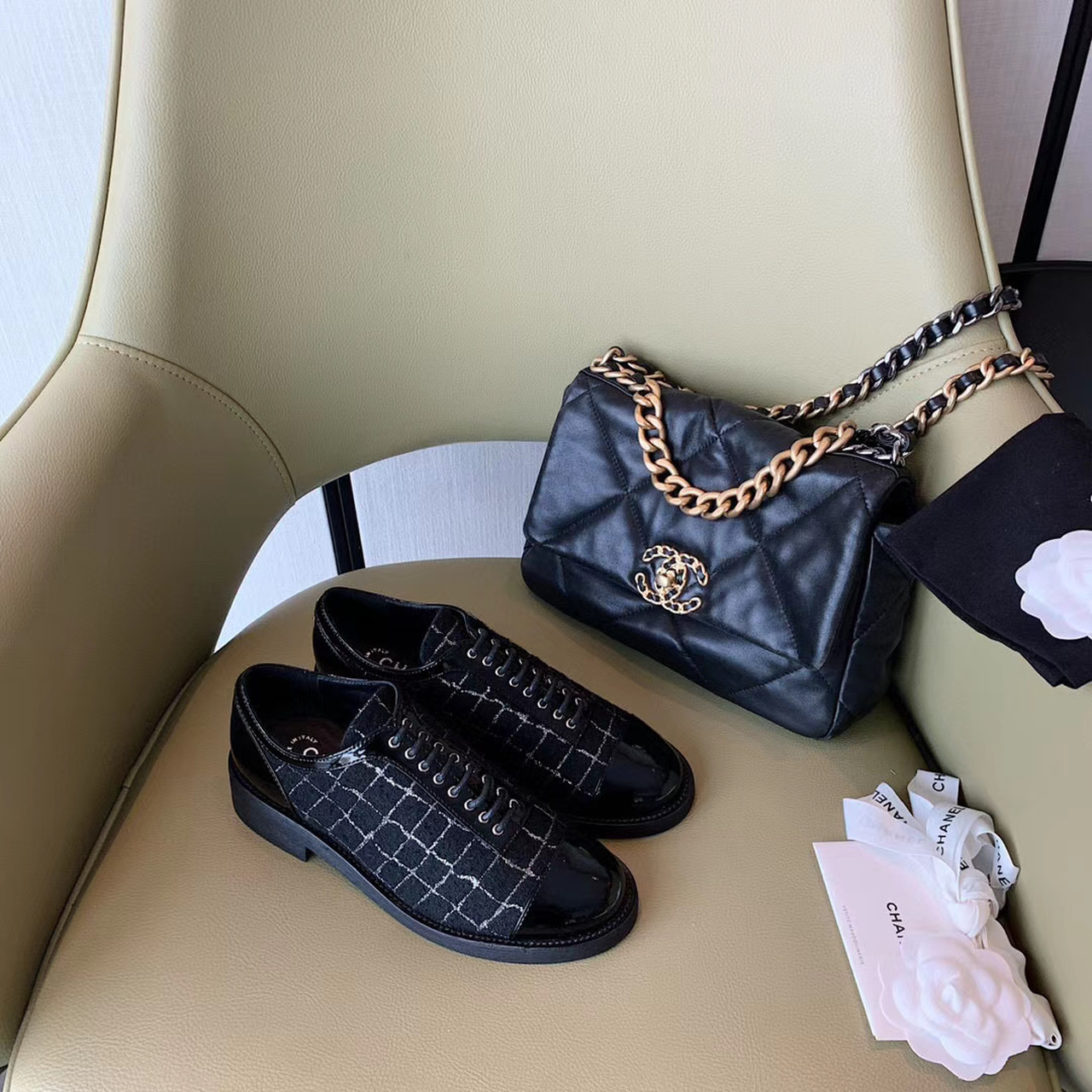Chanel Lace-Ups Black For Women, Women’s Shoes