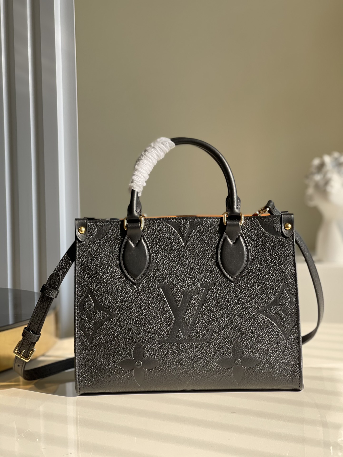 Louis Vuitton OnTheGo PM Tote Bag Monogram Empreinte Black For Women, Women’s Handbags, Shoulder And Crossbody Bags 9.8in/25cm LV M45653