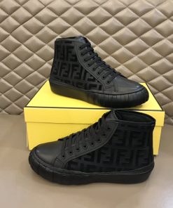 Fendi Force High Tops Sneakers Black For Men 7E1424