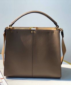 Fendi Peekaboo X-Lite Tote Medium Light Brown Bag For Woman 30cm/12in