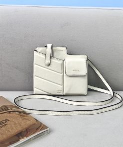Fendi Bustine 2 Pockets Mini White Bag For Woman 16cm/6in