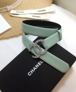 Chanel Belt With Beaded Buckle Jade Green