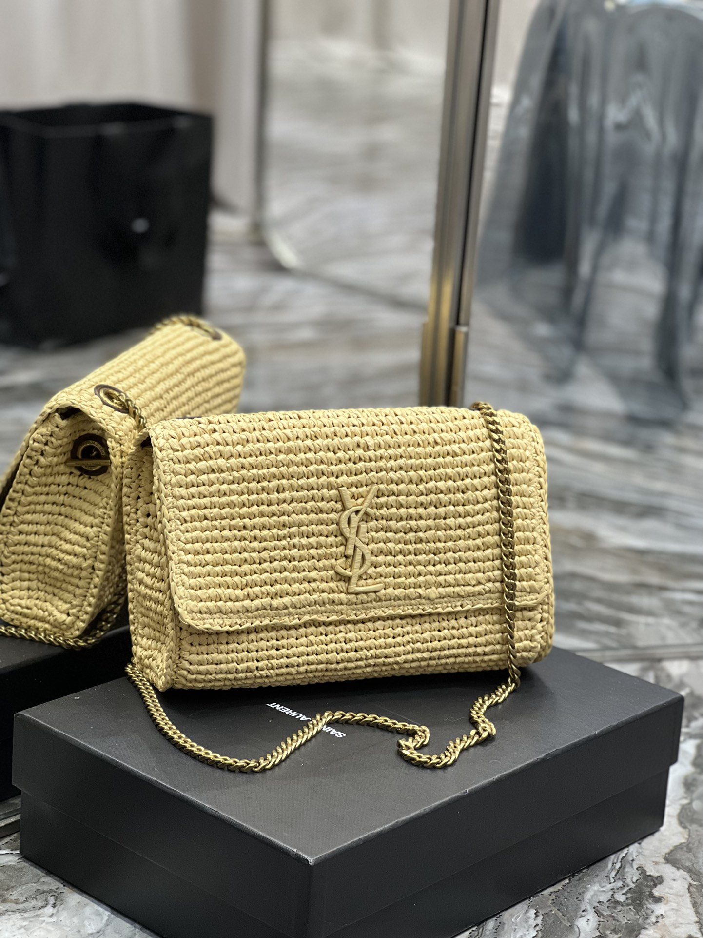 Yves Saint Laurent Niki Medium Chain Bag Yellow For Women, Women’s Bags 11in/28cm YSL‎