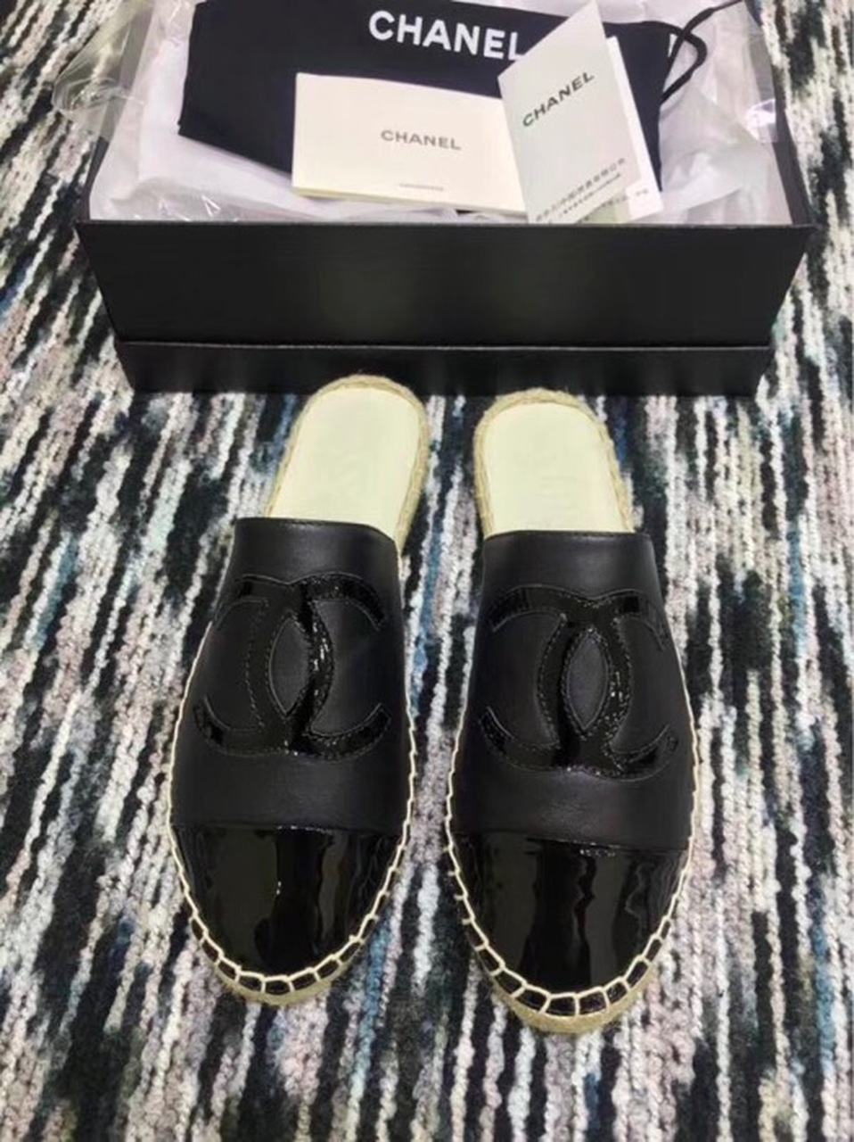 Chanel Espadrilles Black For Women, Women’s Shoes